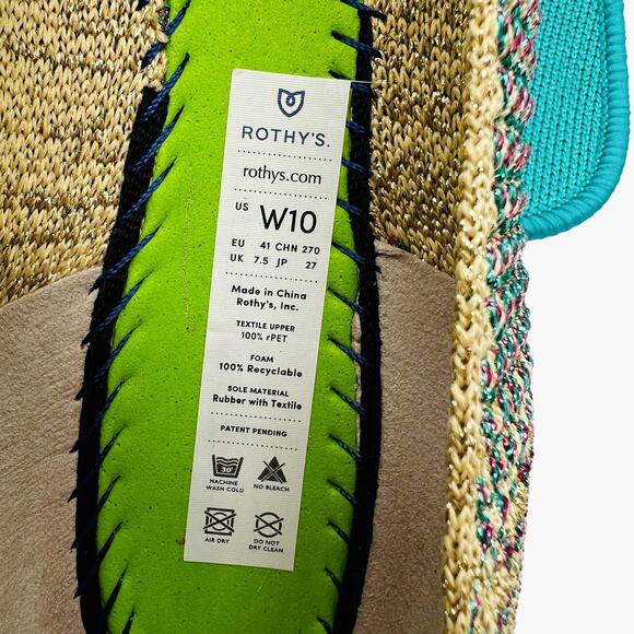 Rothy’s The Point in Multi Metallic Limited Edition‎ Women’s Size 10 - Picture 7 of 9